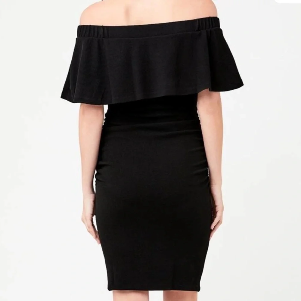 Elegant Black Off-Shoulder Dress - Picture 2 of 2